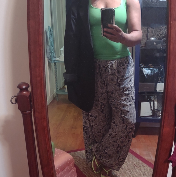 C est 1946 Black & White sheer Pants - Picture 3 of 6